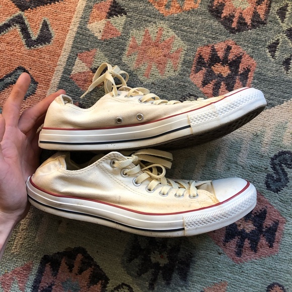 Low Top White Converse - Picture 4 of 6